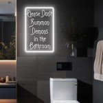 “Funny 'Don't Summon Demons' LED Neon Sign”