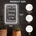 “Funny 'Don't Summon Demons' LED Neon Sign”