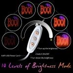 Orange Purple BOO Bat Neon Halloween Sign