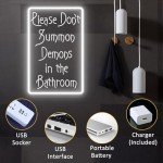 “Funny 'Don't Summon Demons' LED Neon Sign”