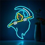 Ghost & Devil Neon Signs for Halloween Decor