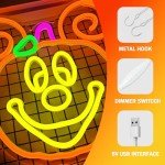 Dimmable Pumpkin Neon Sign for Halloween Fun