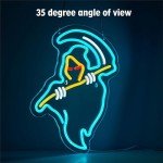 Ghost & Devil Neon Signs for Halloween Decor