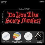Scary Movies Neon Sign for Halloween Decor
