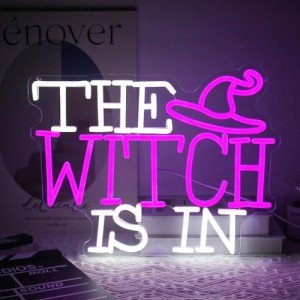 Witch Hat Neon Light for Halloween Decor