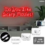 Scary Movies Neon Sign for Halloween Decor