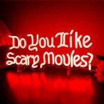 Scary Movies Neon Sign for Halloween Decor