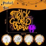 Trick or Treat Neon Halloween Wall Sign