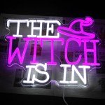 Witch Hat Neon Light for Halloween Decor