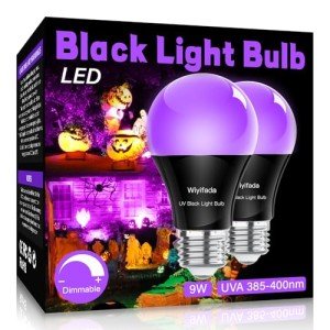 LED Black Light Bulbs 2 Pack for Halloween