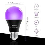 LED Black Light Bulbs 2 Pack for Halloween