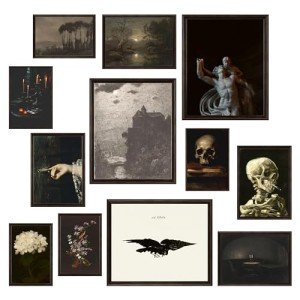 Gothic Dark Academia Halloween Room Decor Set