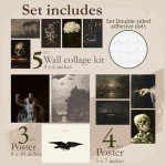 Gothic Dark Academia Halloween Room Decor Set