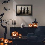 Vintage Witch Canvas Wall Art for Halloween