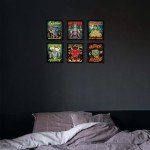 Spooky Dark Academia Halloween Wall Art Set