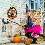 Black Cat Pumpkin Halloween Welcome Sign