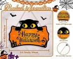 Happy Halloween Cat Door Sign Decoration