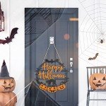 Black Cat Pumpkin Halloween Welcome Sign