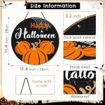 Happy Halloween Pumpkin Door Hanging Sign