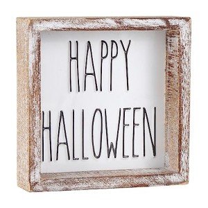 Happy Halloween Block Sign for Festive Decor