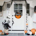 Happy Halloween Pumpkin Door Hanging Sign