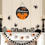 Happy Halloween Pumpkin Door Hanging Sign