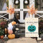 Teal Project Pumpkin Jack-O'-Lantern Garden Flag - Halloween