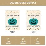 Teal Project Pumpkin Jack-O'-Lantern Garden Flag - Halloween