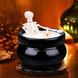 Bathing Skeleton Candle for Halloween Home Decor