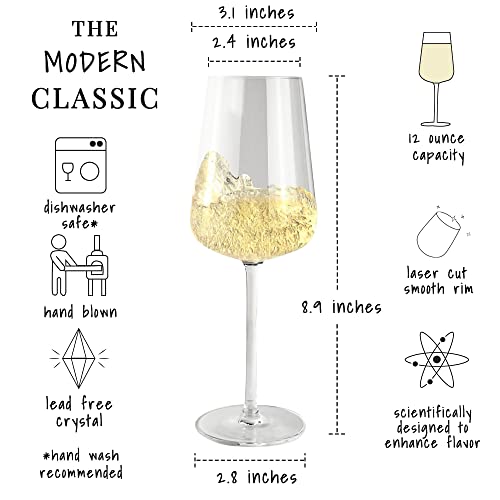 Shirley White Wine Glasses - Set of 4