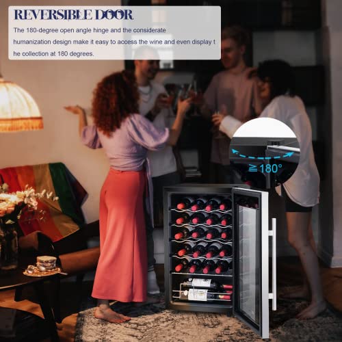 Kalamera Mini Fridge Wine Cooler: 24 Bottle Capacity