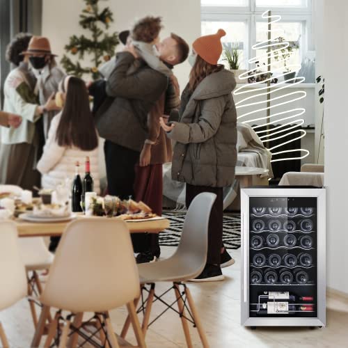 Kalamera Mini Fridge Wine Cooler: 24 Bottle Capacity