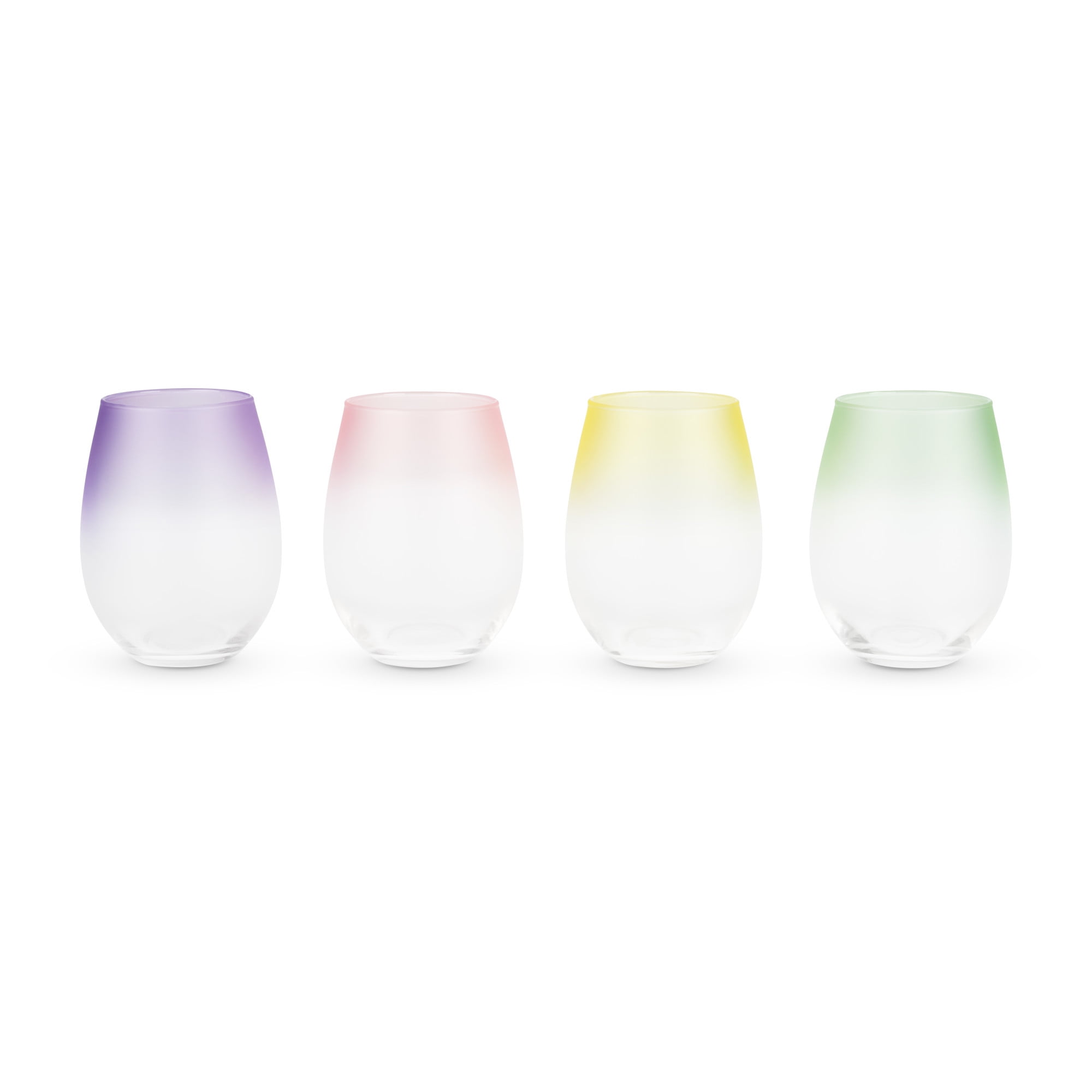 Ombre Stemless Wine Glasses in Blush