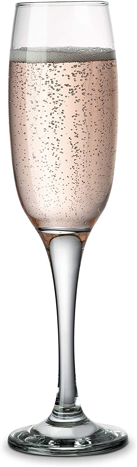 Set of 8 Thin Stem Champagne Flutes