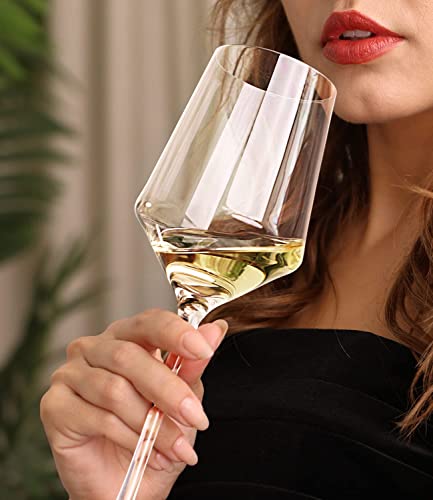 Modern Crystal White Wine Glasses (Set of 4)