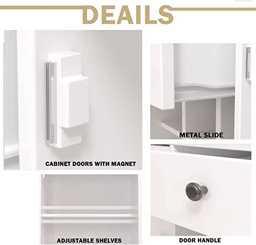 Farmhouse Wine Buffet with Barn Doors & Drawers