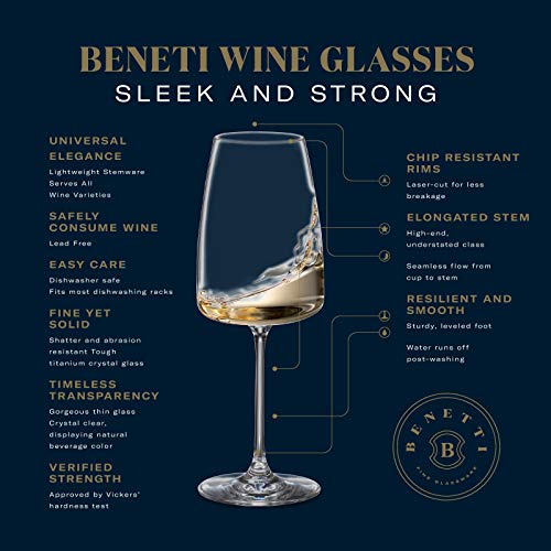 White Wine Glass Set - 14oz - Square & Stemmed