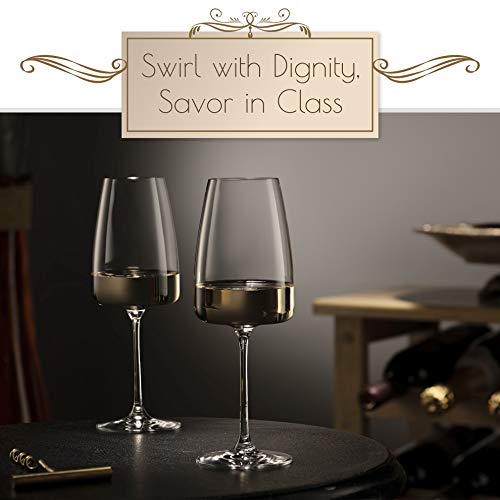 White Wine Glass Set - 14oz - Square & Stemmed