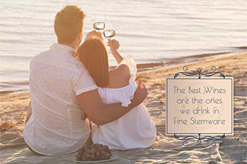 White Wine Glass Set - 14oz - Square & Stemmed