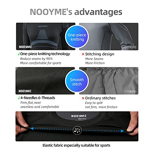 NOOYME Women's Thermal Long Johns, Cold Weather Base Layer
