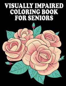 Large Print Flower Coloring Book for Seniors