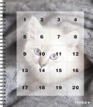 Cat Sticker by Number: Fun Brain Games for Seniors