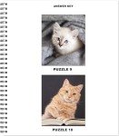 Cat Sticker by Number: Fun Brain Games for Seniors