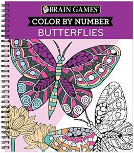 Butterfly Color by Number Brain Games for Seniors