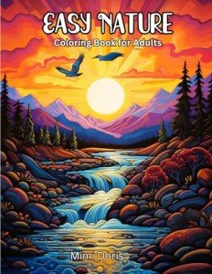 Large Print Nature Coloring Book for Seniors
