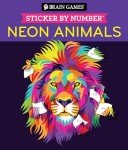 Neon Animals Sticker-by-Number Brain Games for Seniors
