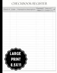 Large Print Checkbook Register for Seniors