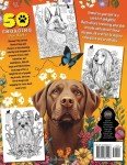Charming Dogs and Flowers Coloring Book for Seniors