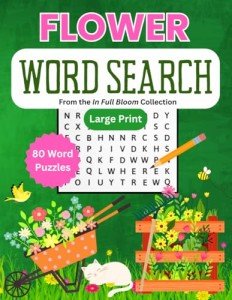 Large Print Flower Word Search Puzzle Book