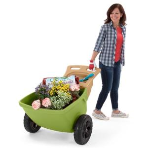 Easy Haul Wheelbarrow with Tool Storage - Green